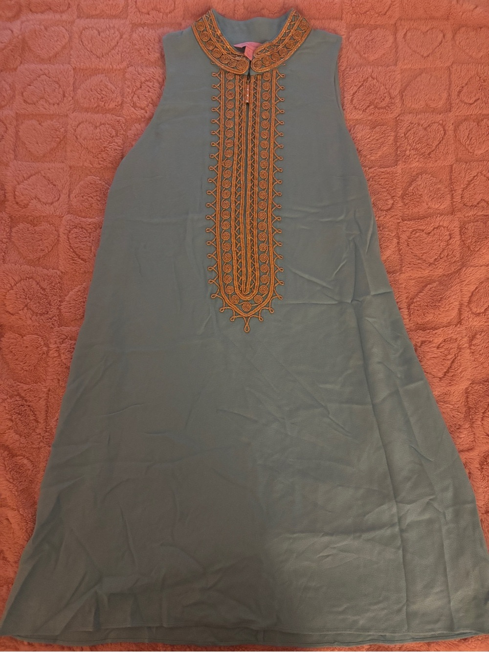 Lilly Pulitzer Light Blue Dress with Gold Embellishment